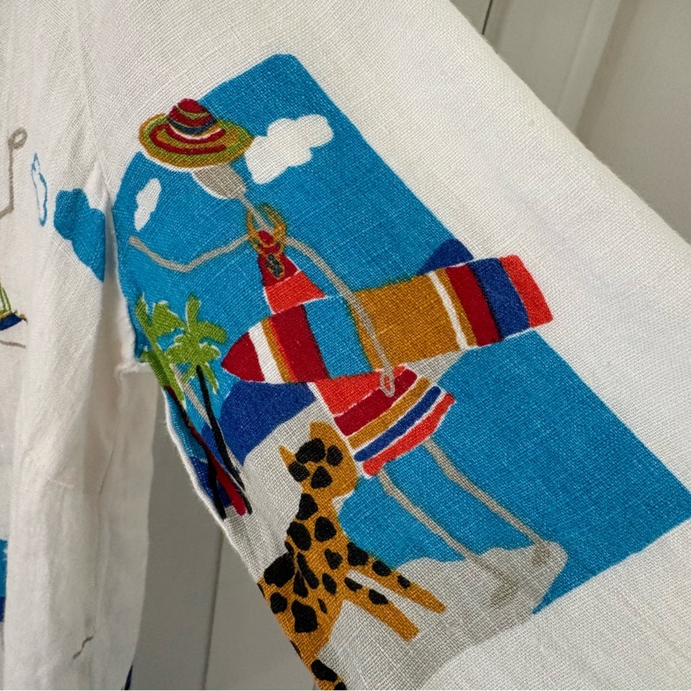 Hot Cotton Vintage Linen Marc Ware Design Tunic. Size Medium. - Picture 6 of 13